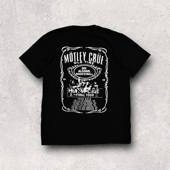 ★ Mötley Crue ‘The Final Tour’ 2015 Double Sided Rock T-Shirt ★ - Picture 3 of 7